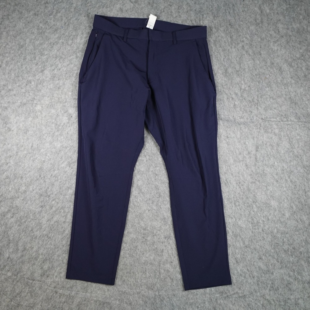 Fabletics Pant Men 33x30 Actual 33x27 Navy Blue The Only Classic Fit Performance